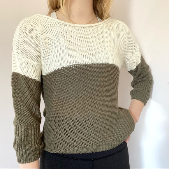 Brown and White Suzy Shier Sweater Size S - Picture 2 of 8